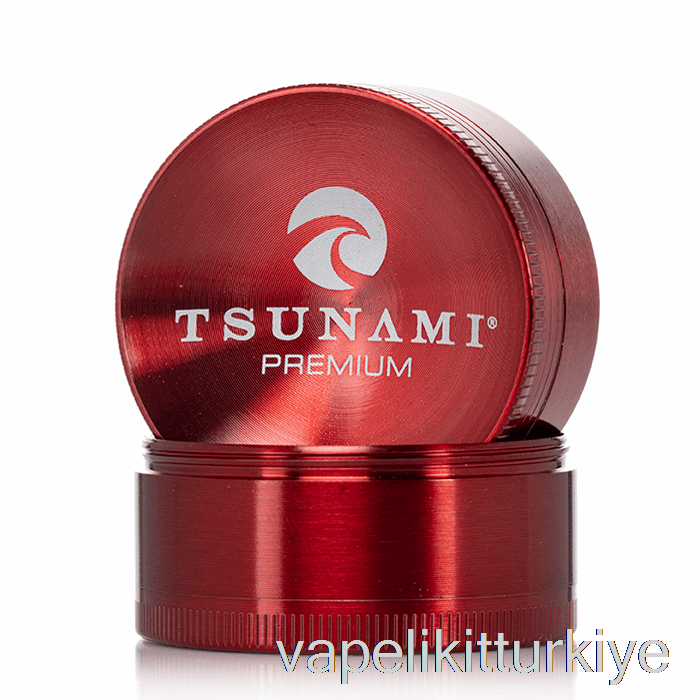 Vape Kalem Vape Mate Tsunami 1.9 Inç 4 Parçalı Batık üst öğütücü Kırmızı (50mm)